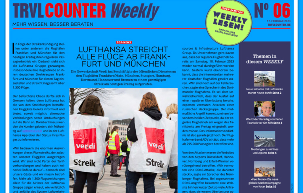 TRVL Counter WEEKLY Nr. 06 vom 17. Februar 2023