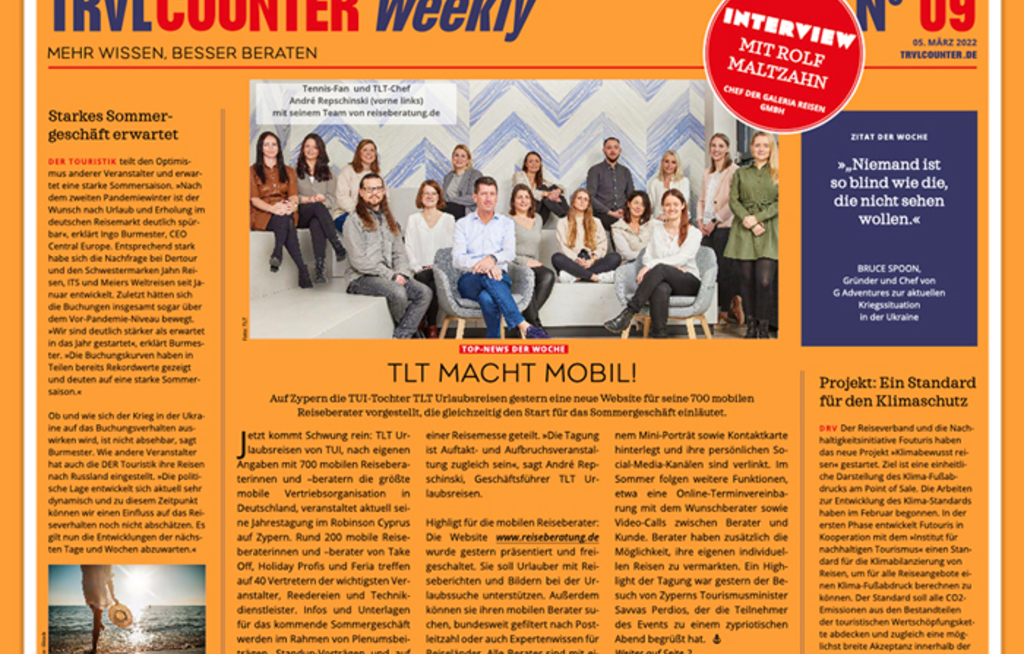 TRVL Counter WEEKLY Nr. 09 vom 05. März 2022