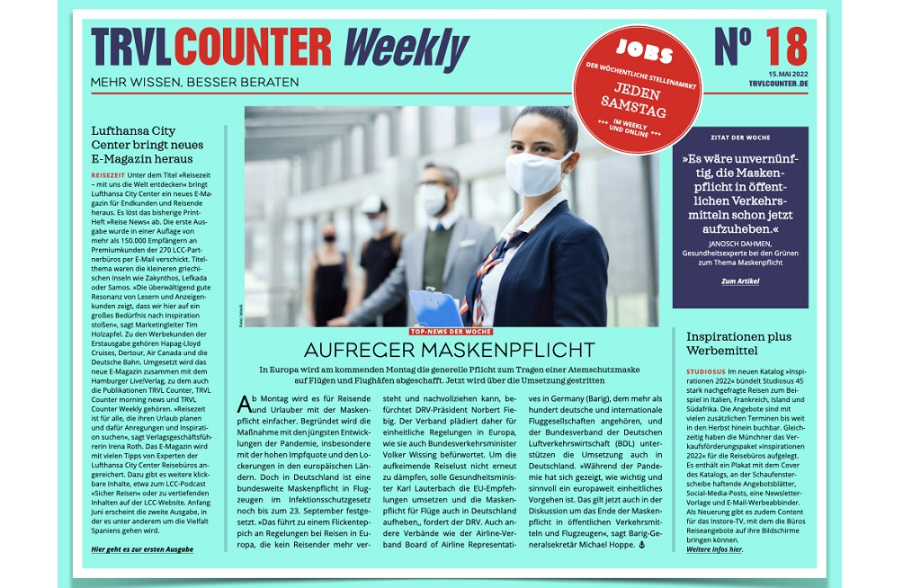 TRVL Counter WEEKLY Nr. 18 vom 15. Mai 2022
