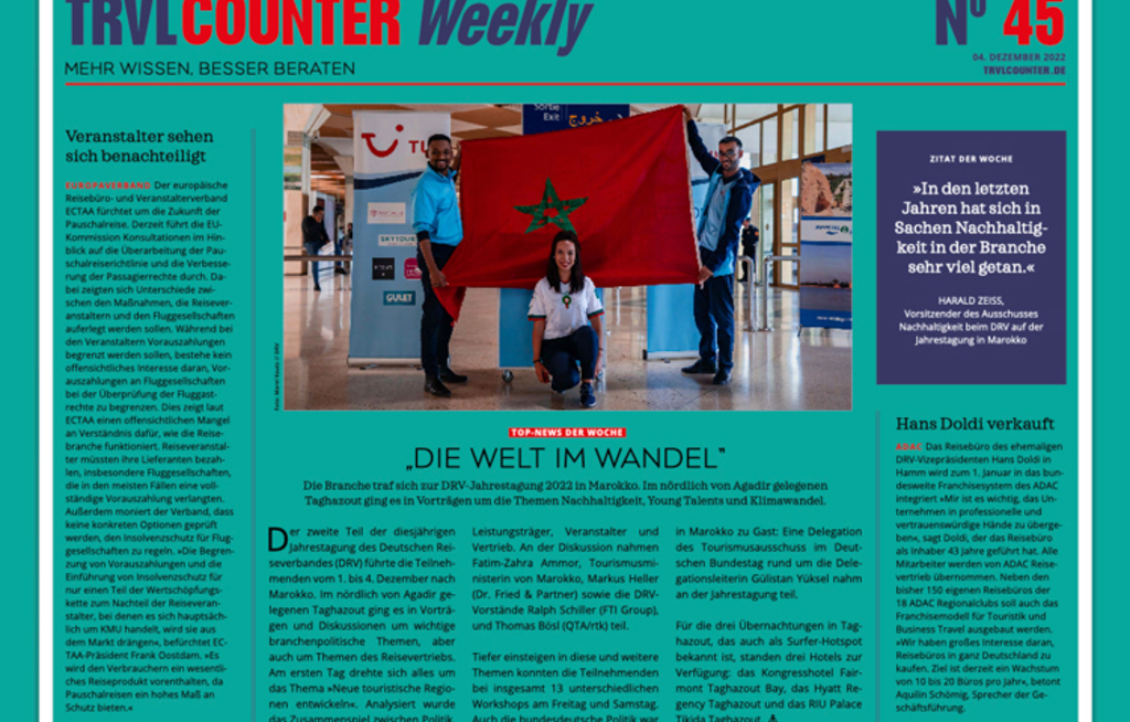 TRVL Counter WEEKLY Nr. 45 vom 04. Dezember 2022
