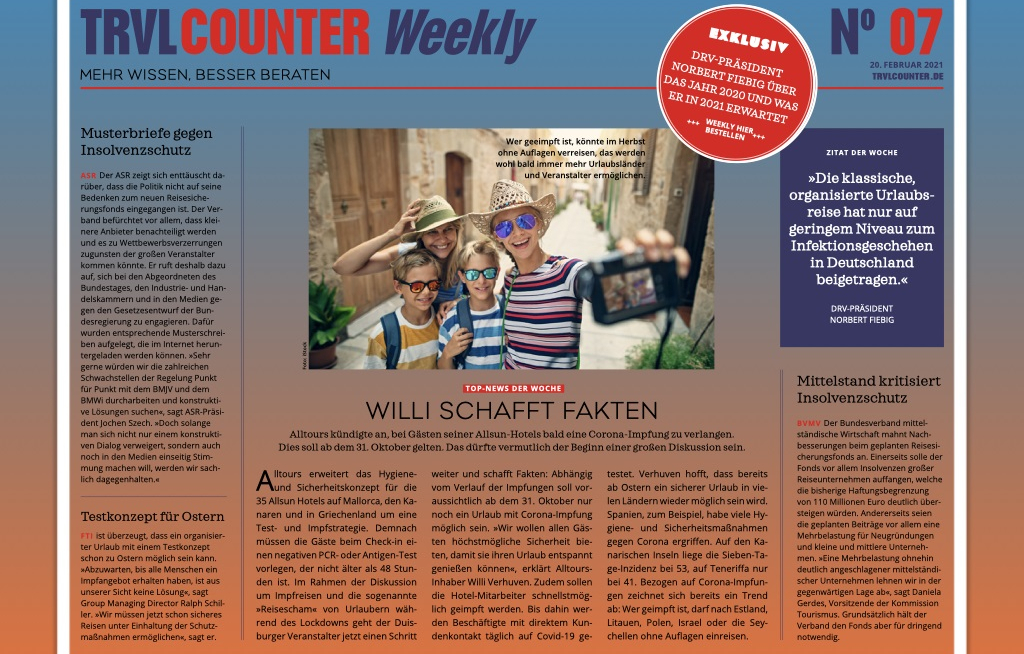 TRVL Counter WEEKLY Nr. 07 vom 20.02.2021