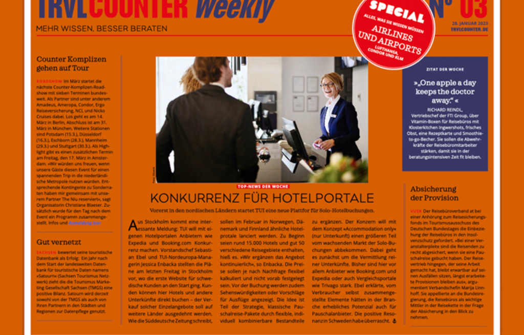 TRVL Counter WEEKLY Nr. 03 vom 28. Januar 2023