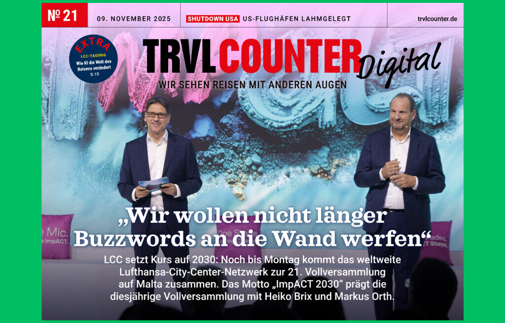 TRVL Counter DIGITAL Nr. 21 vom 09. November 2025