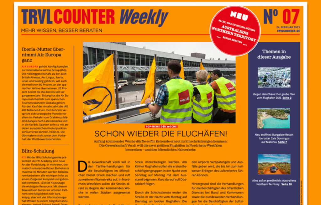 TRVL Counter WEEKLY Nr. 07 vom 24. Februar 2023