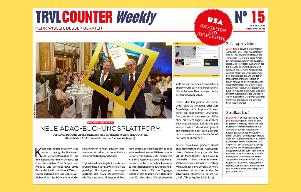 TRVL Counter WEEKLY Nr. 15 vom 21. April 2023