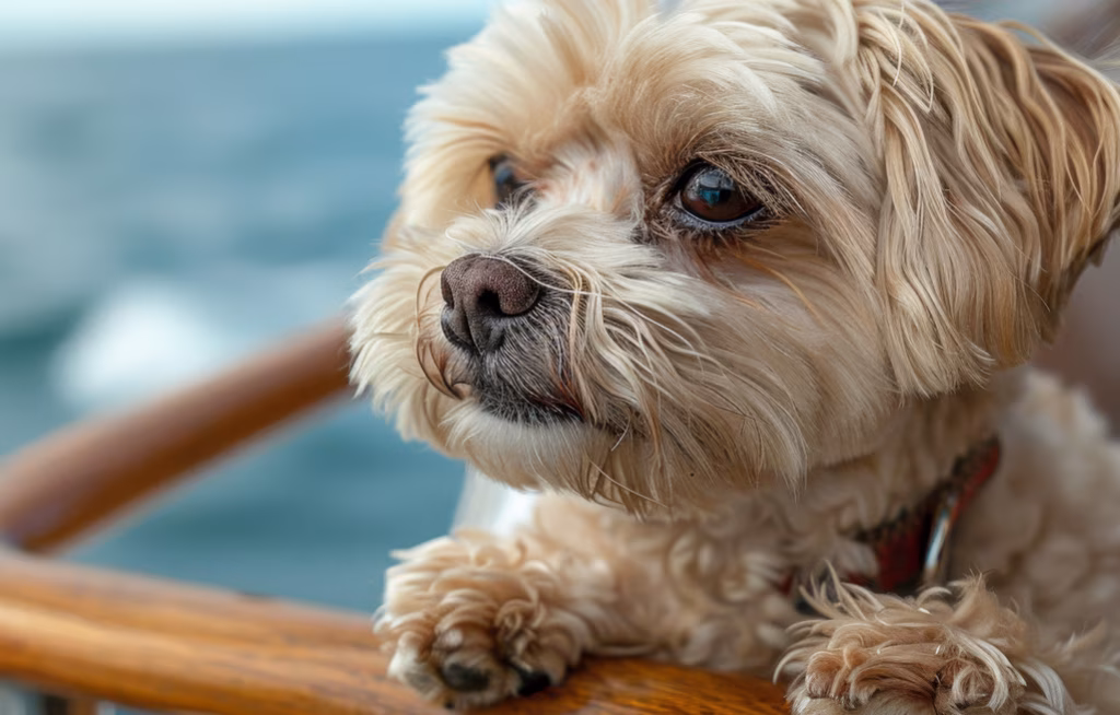 Lieb und nicht zu groß sollte der Hund sein, dann darf er auch mit auf Flusskreuzfahrt