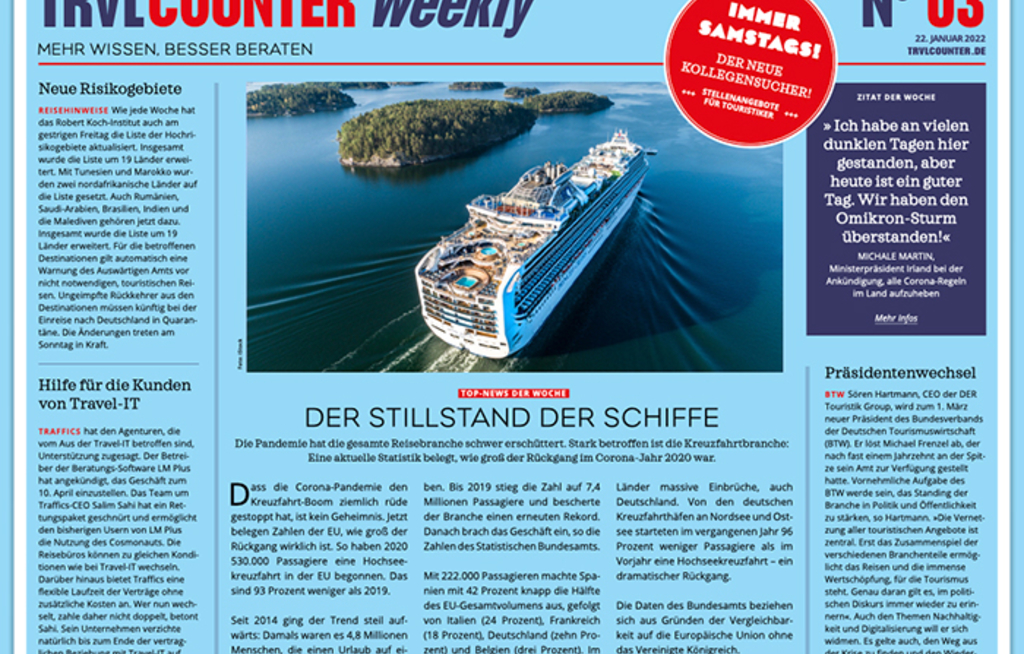 TRVL Counter WEEKLY Nr. 03 vom 22. Januar 2022