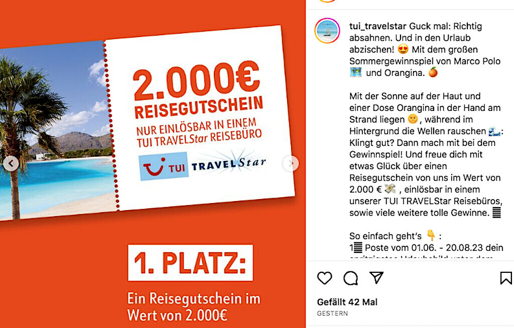 Werbeaktion mit Marco Polo und Orangina