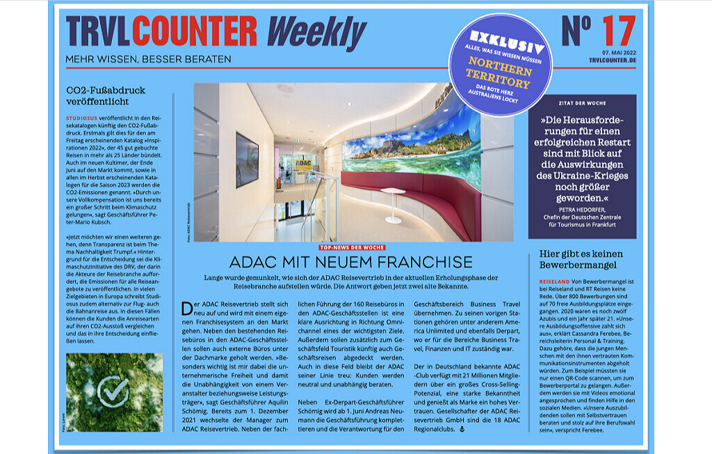 TRVL Counter WEEKLY Nr. 17 vom 07. Mai 2022