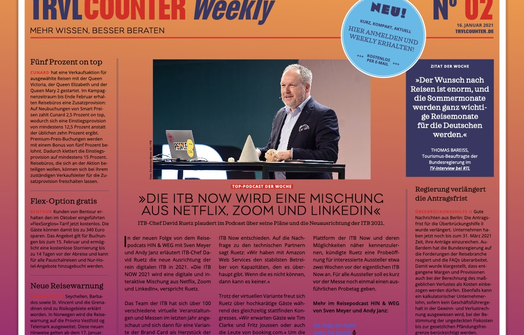 TRVL Counter WEEKLY Nr. 02 vom 15.01.2021
