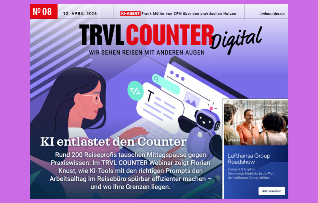 TRVL Counter DIGITAL Nr. 8 vom 12. April 2026