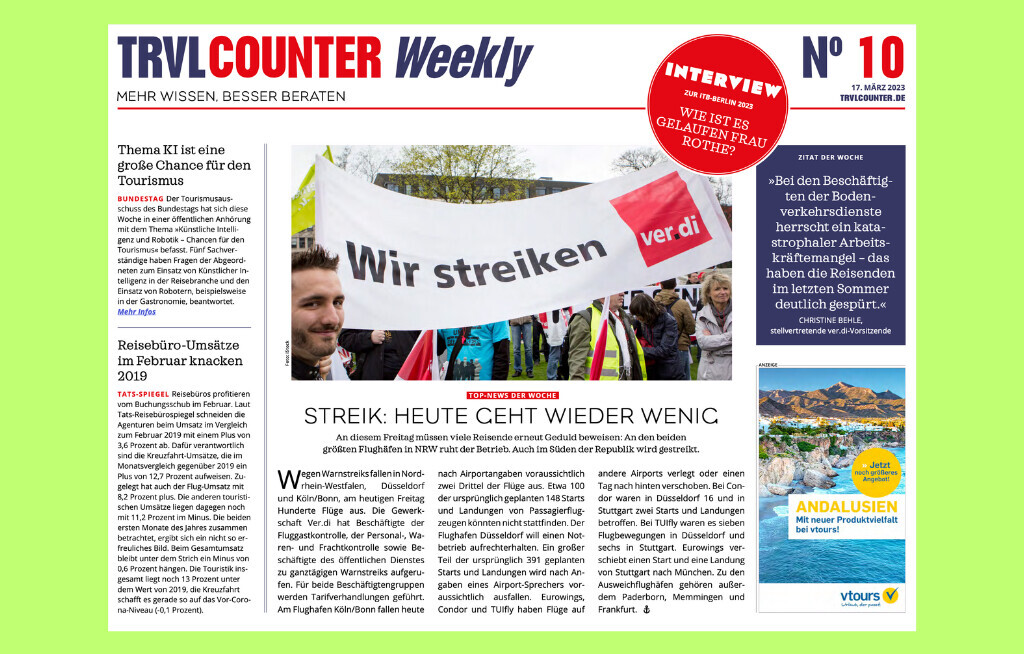 TRVL Counter WEEKLY Nr. 10 vom 17. März 2023