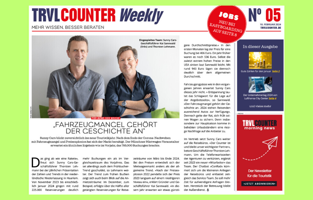 TRVL Counter WEEKLY Nr. 5 vom 10. Februar 2024