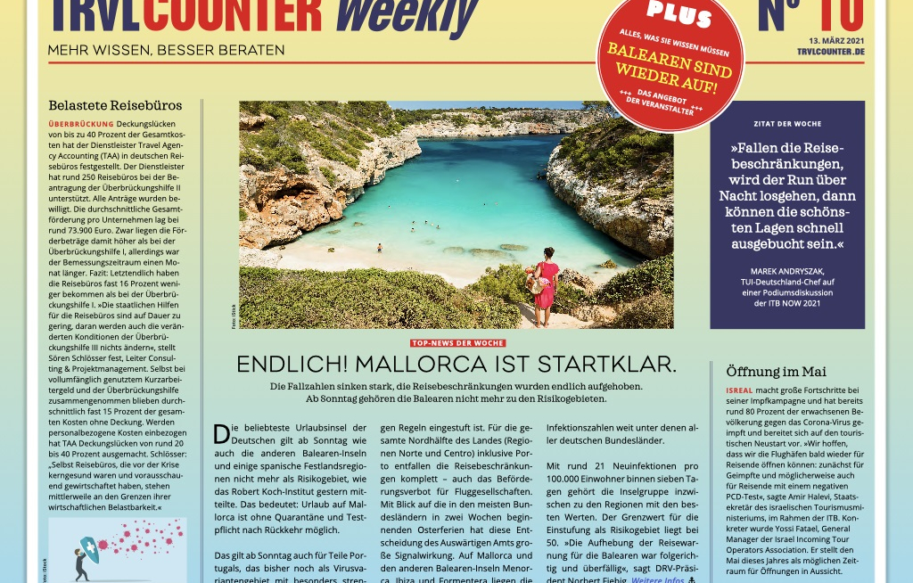 TRVL Counter WEEKLY Nr. 10 vom 13.03.2021