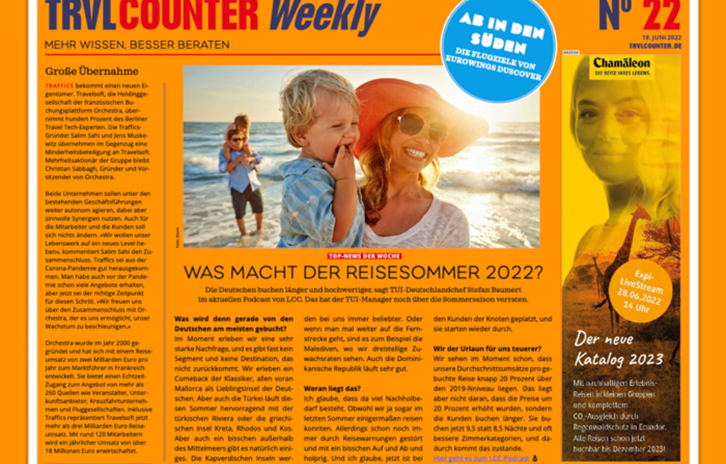 TRVL Counter WEEKLY Nr. 22 vom 18. Jun i 2022