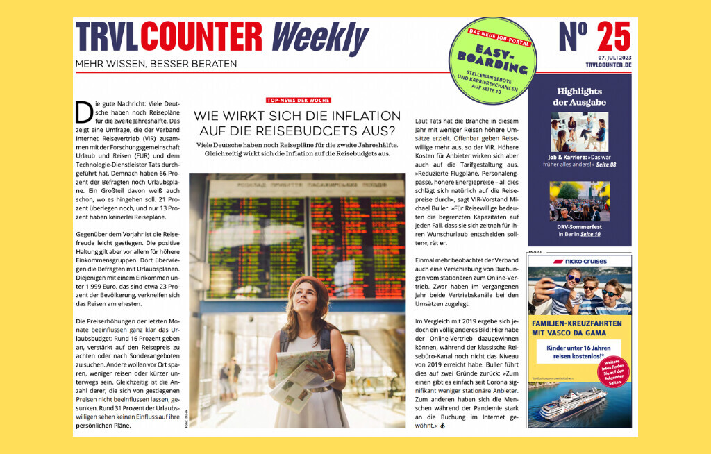 TRVL Counter WEEKLY Nr. 25 vom 07. Juli 2023