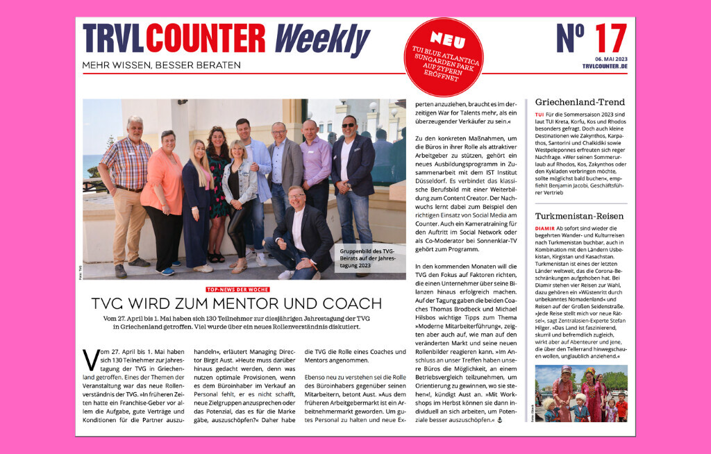 TRVL Counter WEEKLY Nr. 17 vom 05. Mai 2023